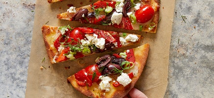 Grekisk naanbrödspizza