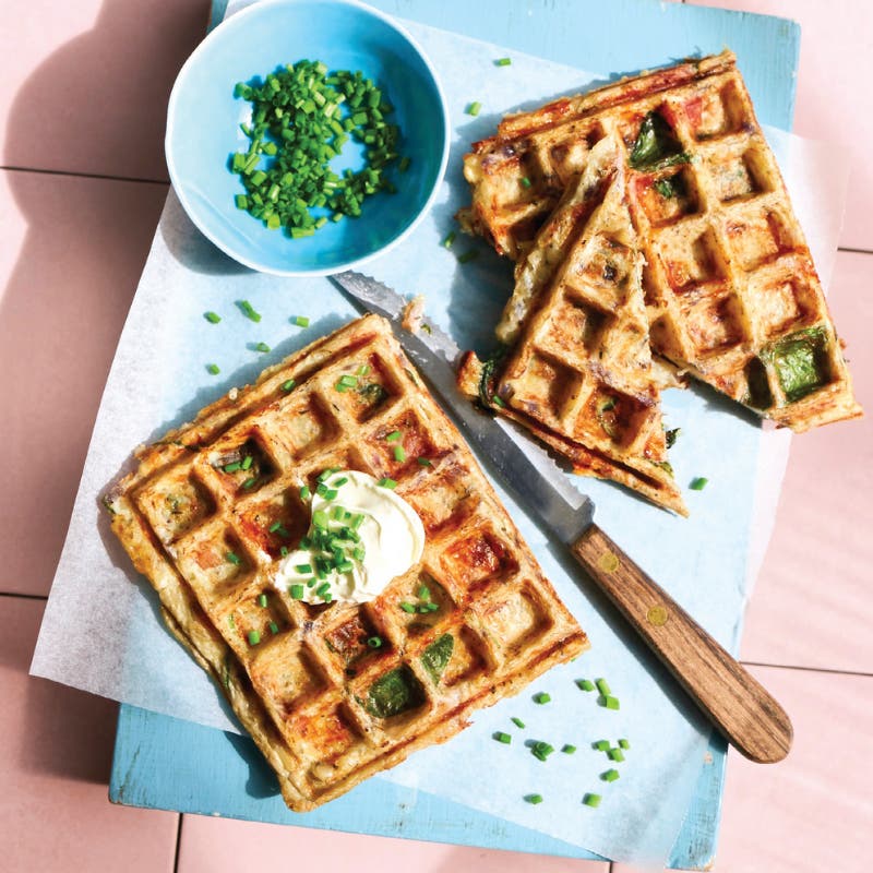 homemade potato waffle