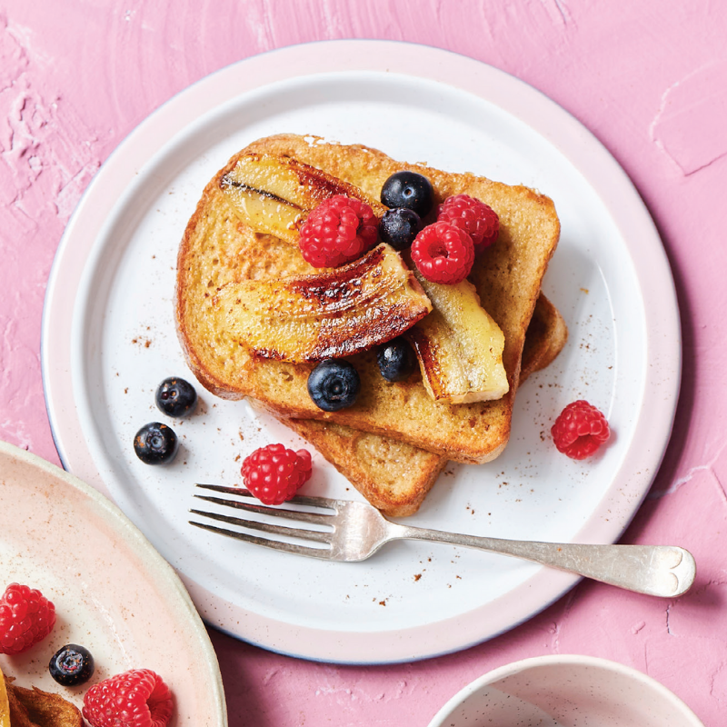 Cinnamon French toast with caramelised banana