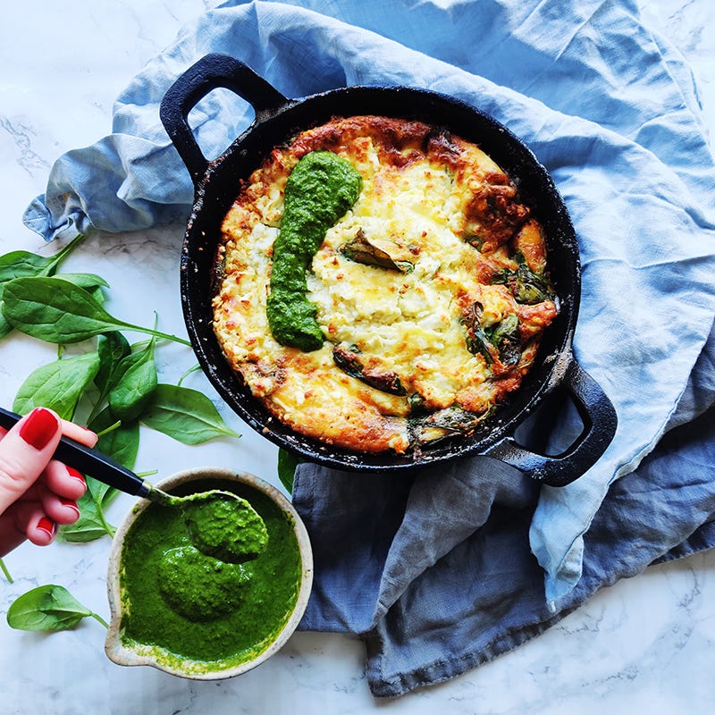 ViktVäktarna - Pernilla Walgrens getostfrittata med salsa verde
