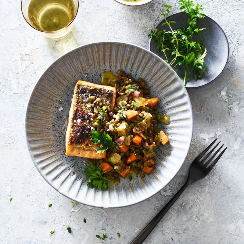Knuspriger Lachs