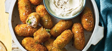 Pea & ham croquettes