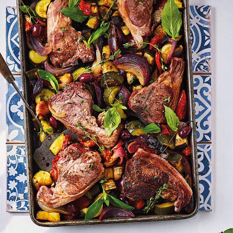 Photo of Lamb chop & ratatouille tray bake by WW