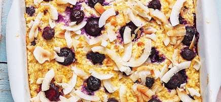Coconut & blueberry baked oats