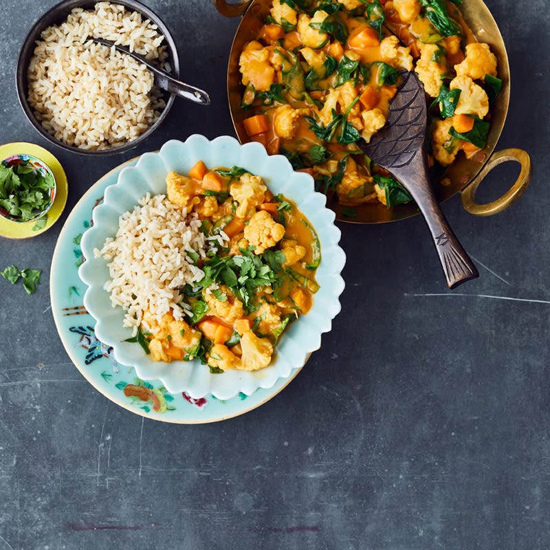 Blumenkohl-Spinat-Curry