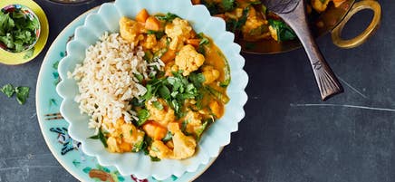 Curry de chou-fleur et épinards