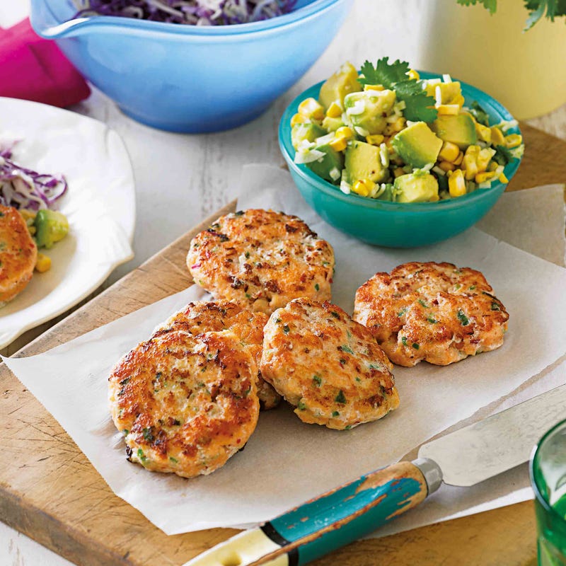 Photo of Lime fish cakes with corn salsa & slaw by WW