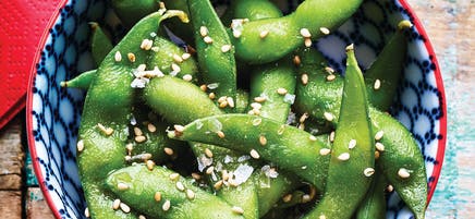 Sesame & mirin edamame