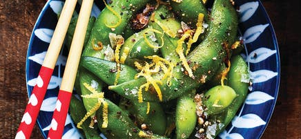 Lemon, soy & pepper edamame