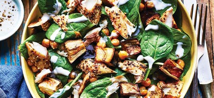 Aubergine & mackerel salad