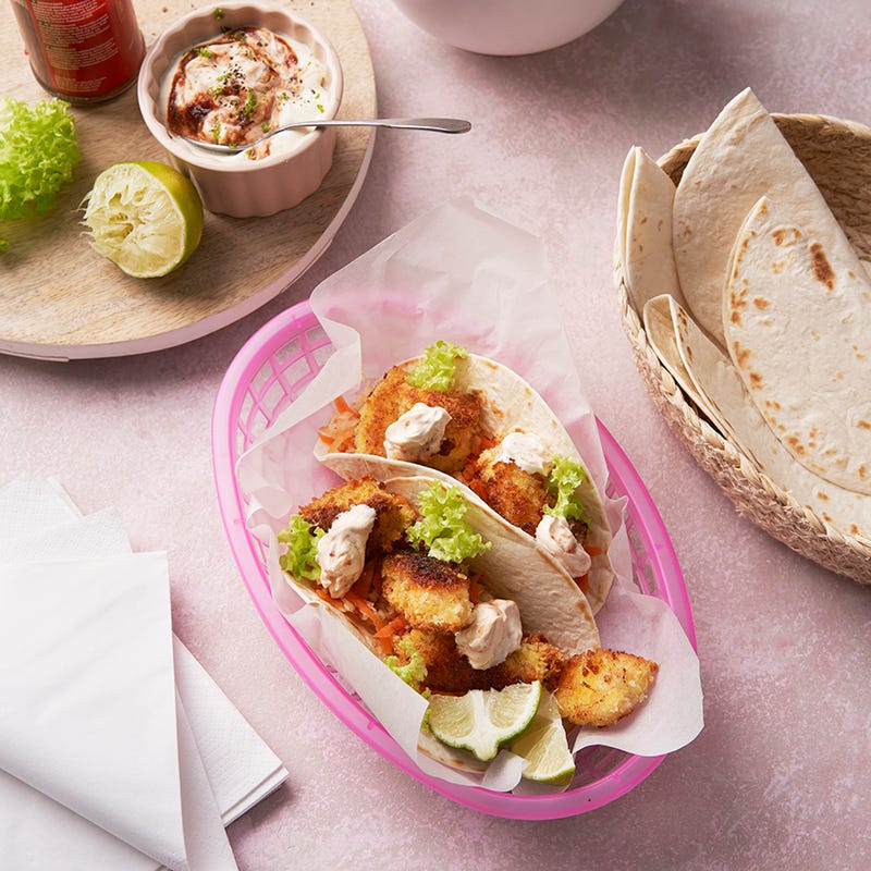 ViktVäktarna - Fisktacos med syrlig äpple- och kålsallad