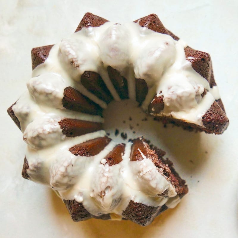 Photo of Rich chocolate bundt cake with amaretto glaze by WW