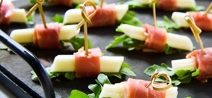 Gouda fumé et bouchées de prosciutto