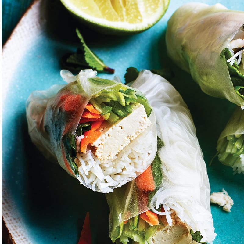 Photo of Smoked tofu & herb summer rolls with dipping sauce by WW
