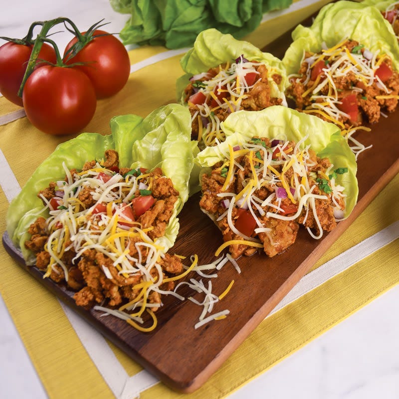 Photo de Tacos à la dinde dans des roulés de laitue par WW