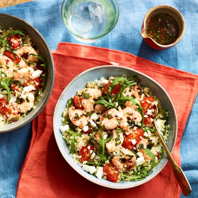 Photo de/du Taboulé aux crevettes marinées par WW