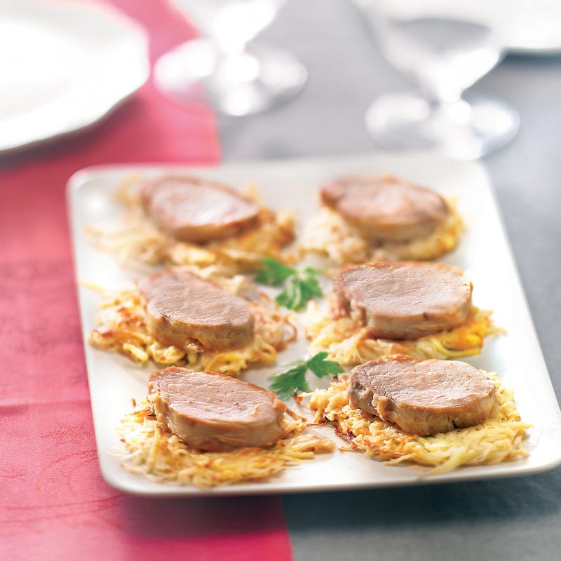 Filet mignon en croustillants de choucroute