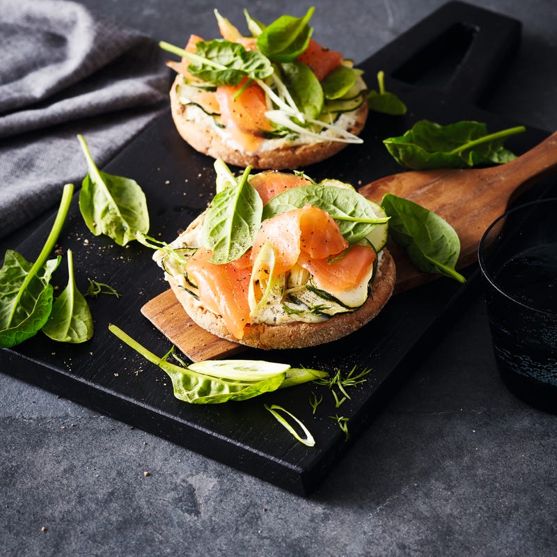 Foto van Volkorenbroodje met zalm door WW