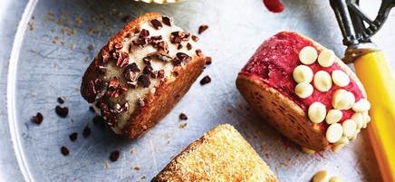 Raspberry ice cream sandwich