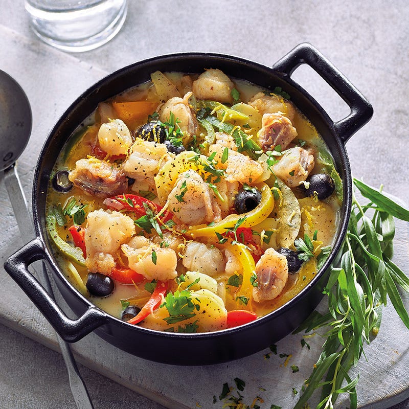 Spanischer Fischtopf aus dem Ofen