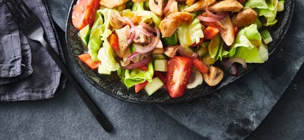 Gemengde salade met kip