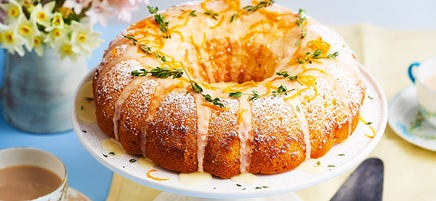 Greek yogurt, orange & thyme bundt cake