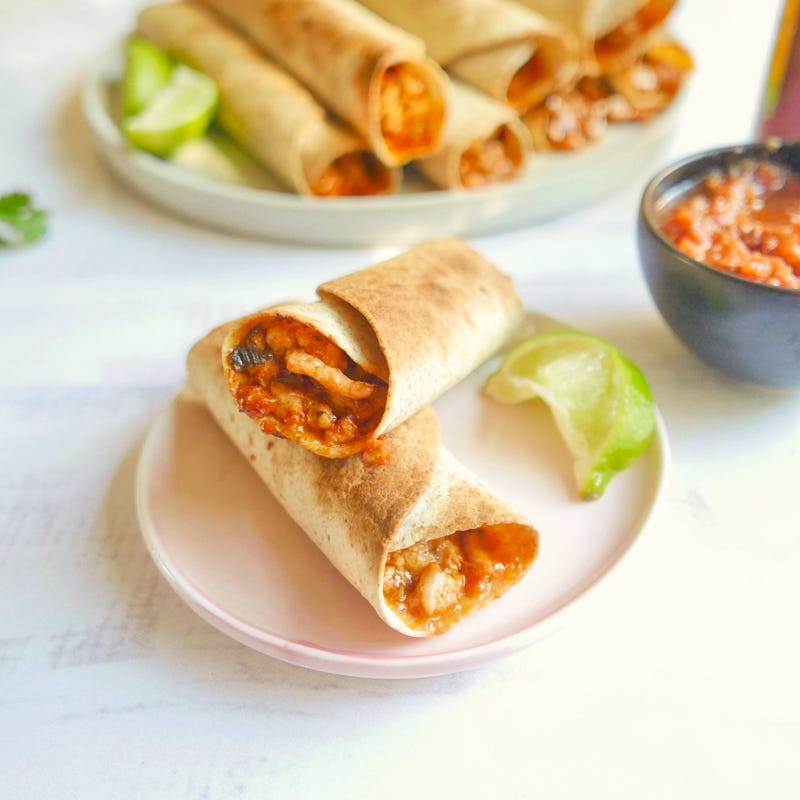 Photo of Crispy baked turkey taquitos by WW