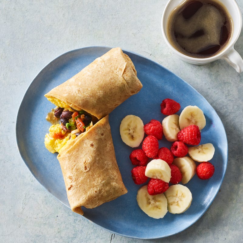 Photo of Cheesy black bean breakfast burritos by WW