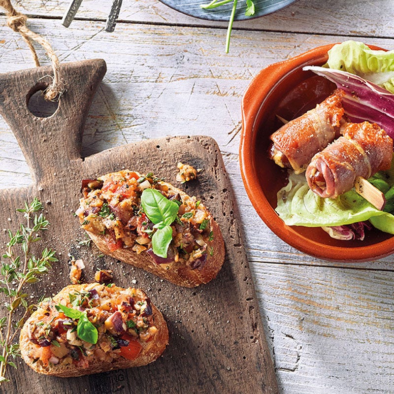 Auberginen-Bruschetta