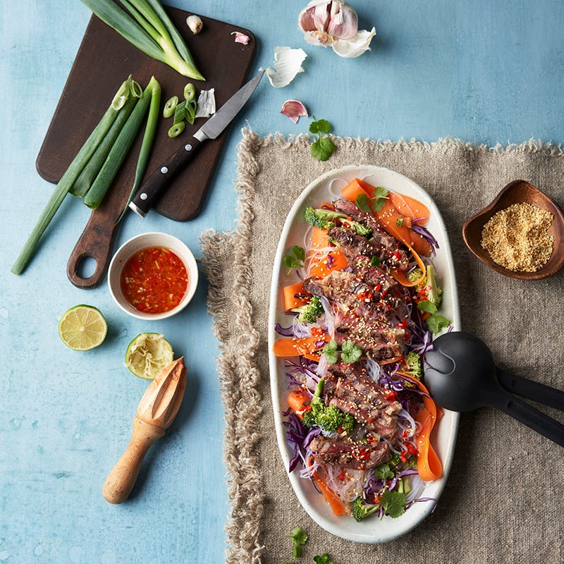 ViktVäktarna - Grillad entrecôte med nudelsallad