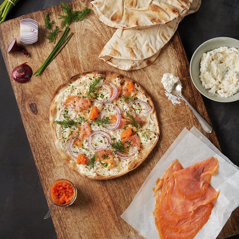 ViktVäktarna - Snabb tarte flambée med rökt lax