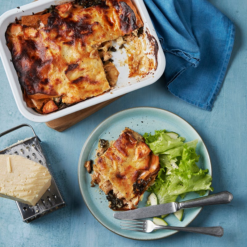 ViktVäktarna - Laxlasagne med grönkål