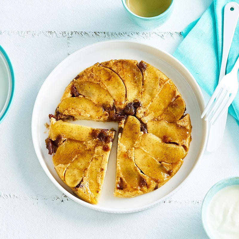 Apple and cinnamon upside down pancake