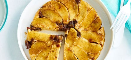 Apple and cinnamon upside down pancake