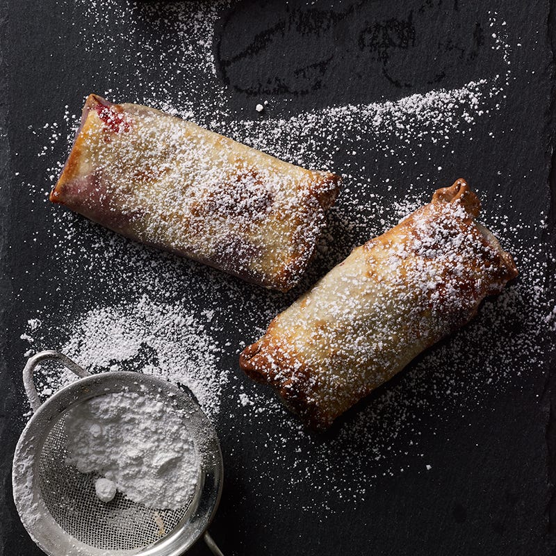 Air-fryer cherry pie egg rolls