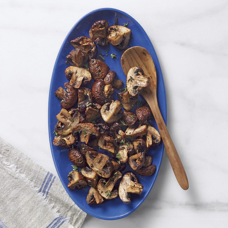 Air-fryer garlic-thyme mushrooms