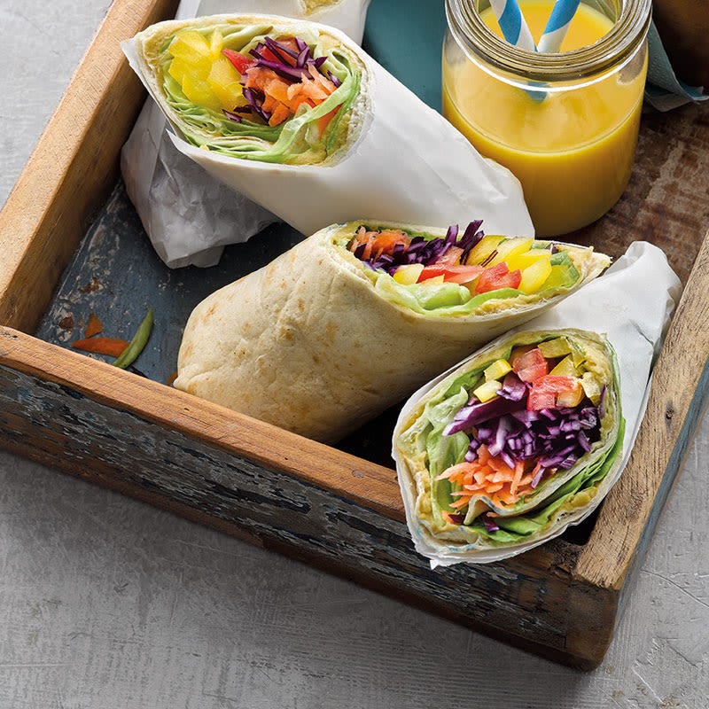 Photo de Wrap arc-en-ciel et houmous d'avocat prise par WW