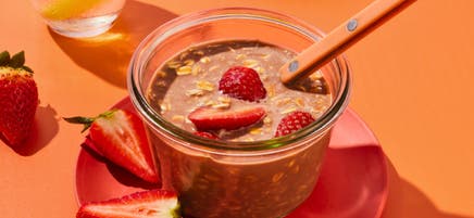 Chocolate pudding-overnight oats