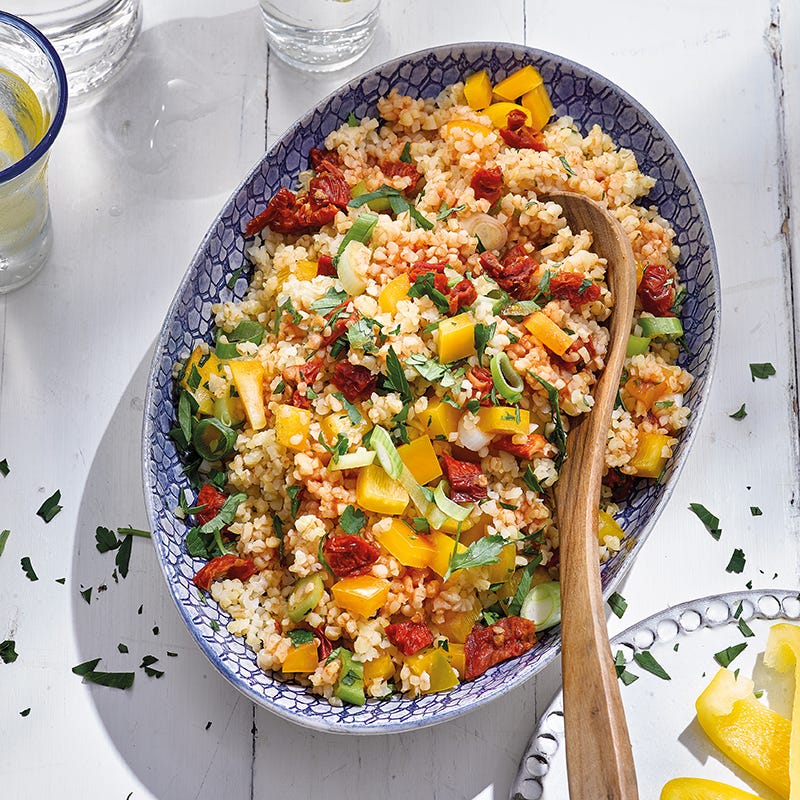 Tomaten-Bulgur-Salat mit Paprika