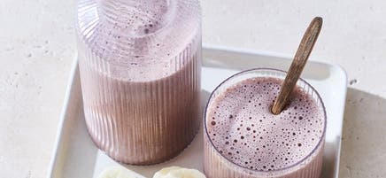 Chocolate-banana protein smoothie