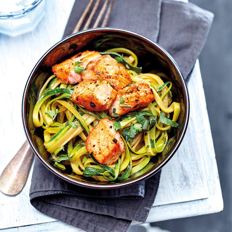 Foto van Courgetti met zalm door WW