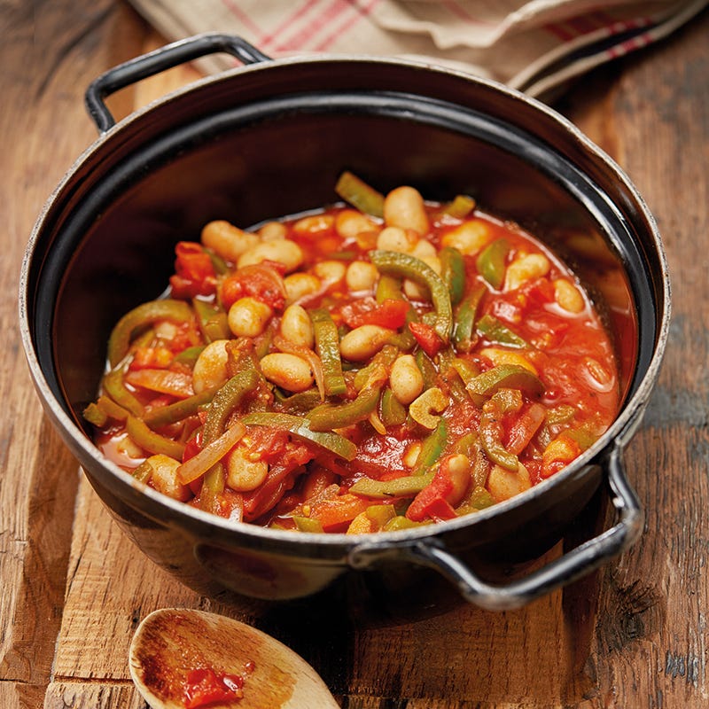 Foto van Witte bonenpannetje met paprika en tomaat door WW