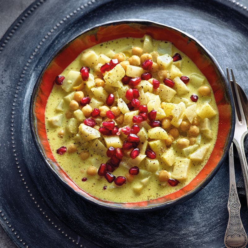 Herbstliches Currygemüse mit Kichererbsen