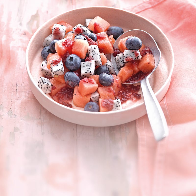 Foto van Exotische fruitsalade met cranberrydressing door WW