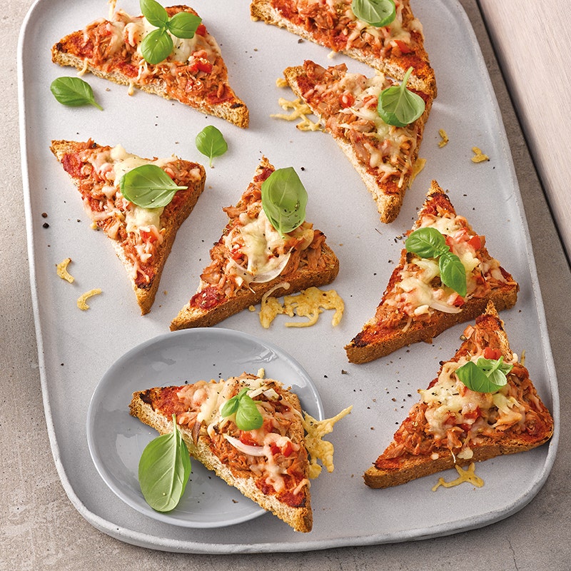 Überbackene Thunfisch-Toast-Ecken