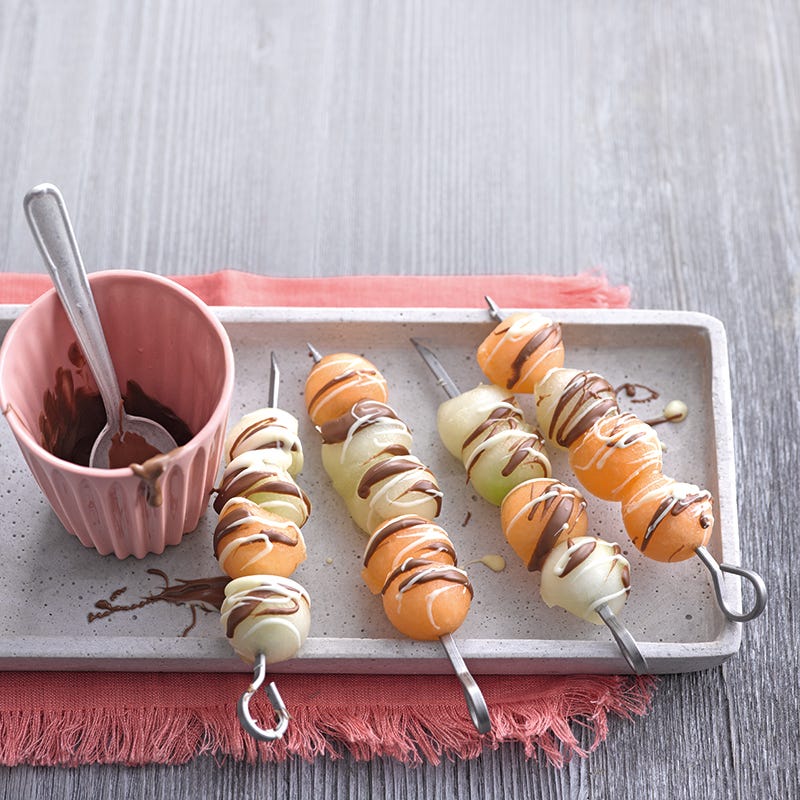 Foto van Meloen-chocoladespiesjes door WW