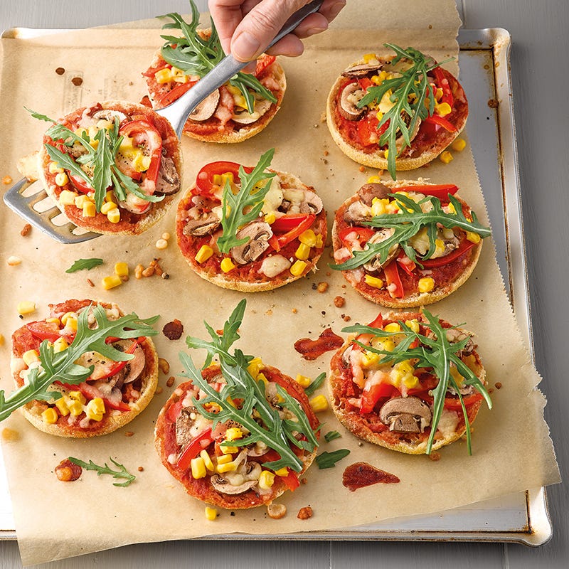 Pizza-Toasties mit Champignons