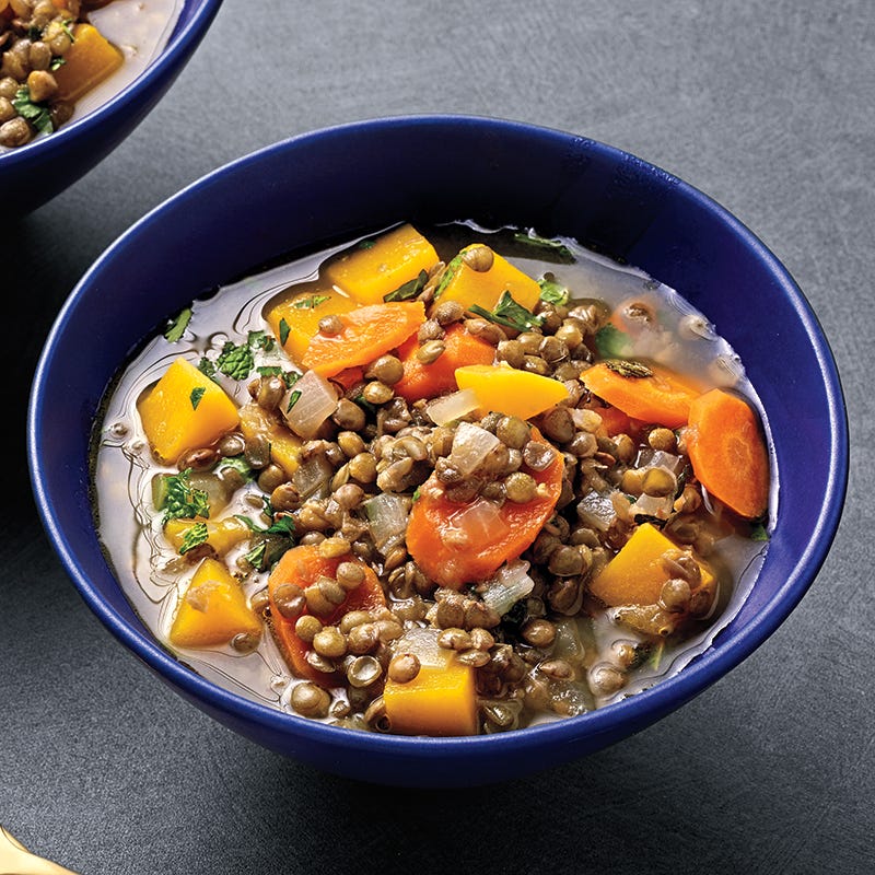 Lentil and butternut squash stew