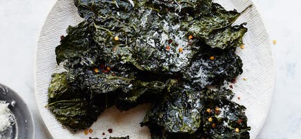 Cheesy Kale Crisps