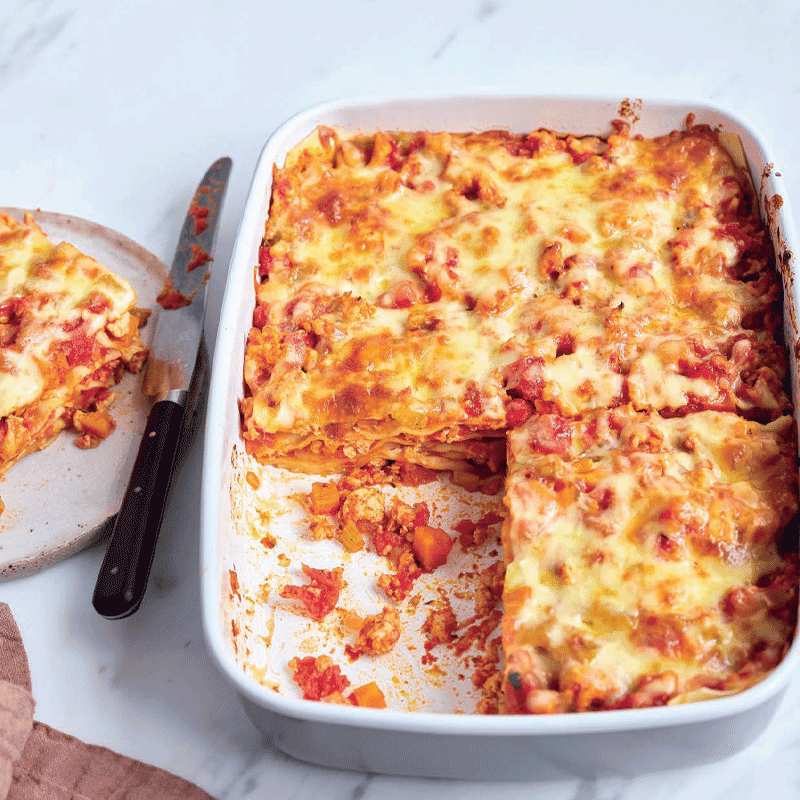 cheesy chicken lasagne